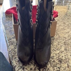 Christian Louboutin Black Ankle Boots with Stiletto Heel